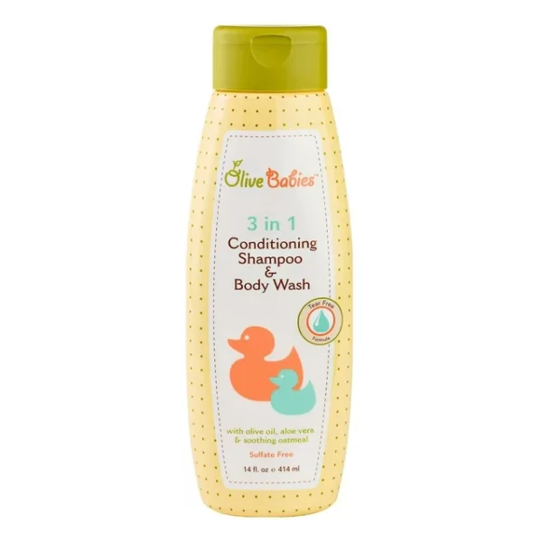 Olive Babies 3 In 1 Conditioning Shampoo&Body Wash 14 Oz.